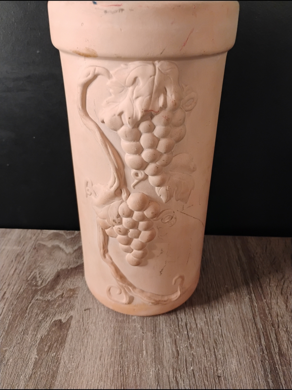 Romertopf Grape & Cluster Embossed Terra Cotta Wine Cooler